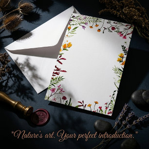 Blank Budget Garden Blumenhochzeit Einladung