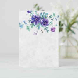 Blank Budget Lila Blütenhochzeit Einladung