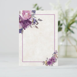 Blank Budget Violet Aquarellfarben Hochzeit Inv Einladung