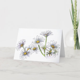 Blank Card Daisies Dankeskarte