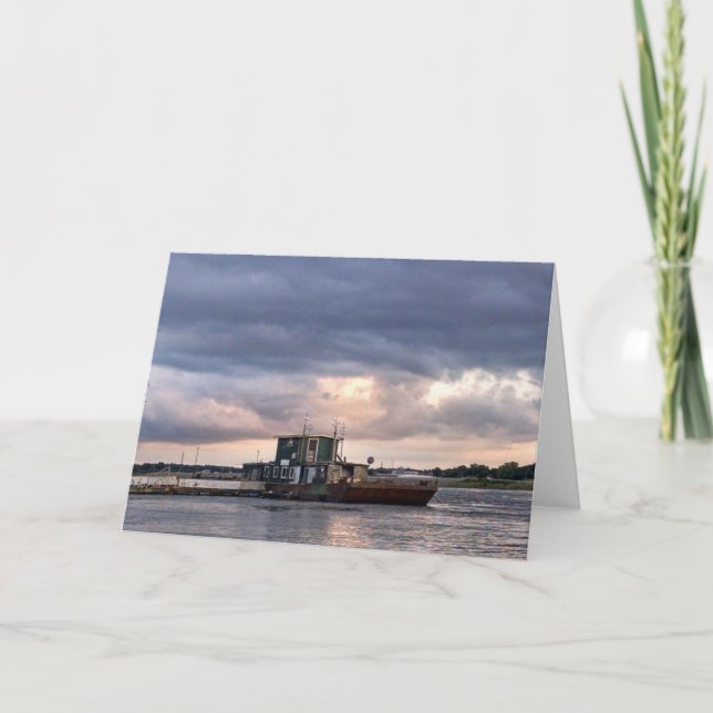 Blank Card mit Mississippi River Boat Karte (Vorderseite)