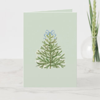 Blank Card mit Watercolor Weihnachtsbaum Einladung
