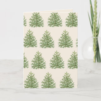 Blank Card mit Watercolor Weihnachtsbäumen Einladung