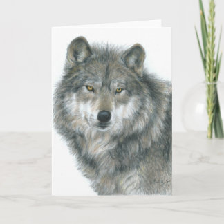Blank Card "Spuk Eyes" Original Wolf Art Karte