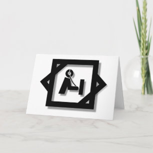 Blank-Cards für Ham Radio 3-D-Logo zur Anpassung Karte