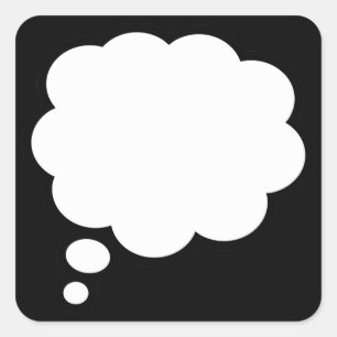 Blank-Cartoon-Comic Thread-Sprechblase Quadratischer Aufkleber