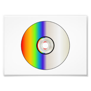 Blank CD Disc With Rainbow Fotodruck
