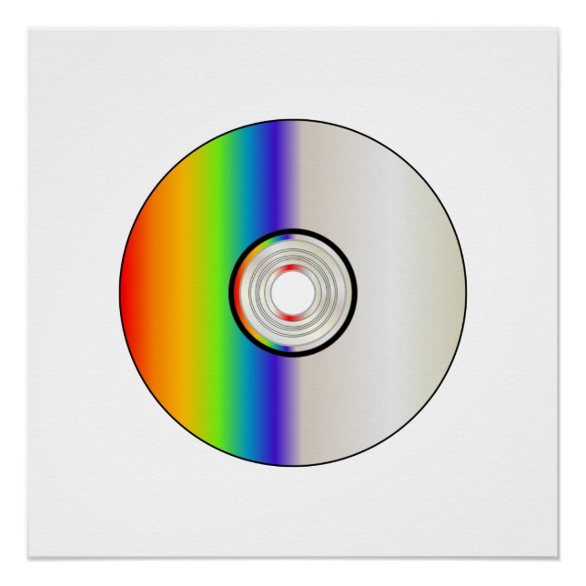 Blank CD Disc With Rainbow Poster (Vorderseite)
