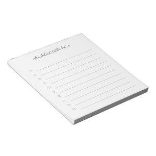 Blank-Checkliste   Karo Felder 40 Seiten abreißen Notizblock