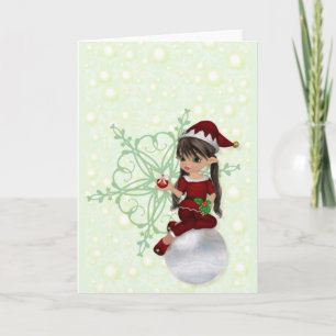 Blank Christmas Elf Feiertagskarte