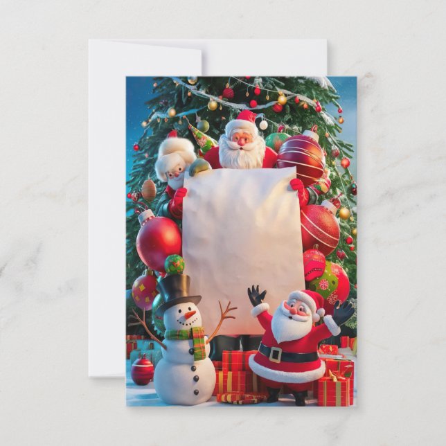 Blank Christmas Invest Card Einladung (Vorderseite)