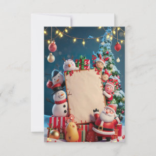 Blank Christmas Invest Card Einladung