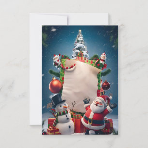 Blank Christmas Invest Card Einladung