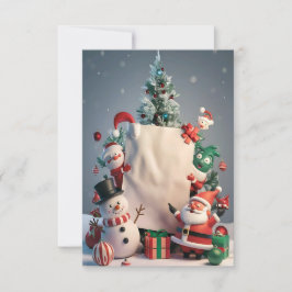 Blank Christmas Invest Card Einladung