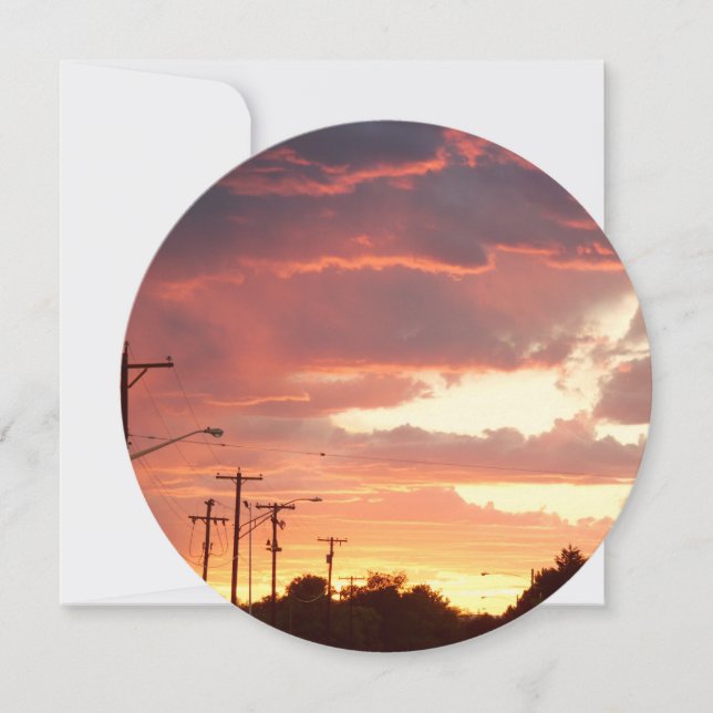 Blank-City-Sonnenuntergang Einladung (Vorderseite)
