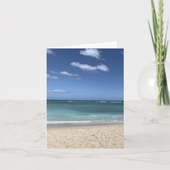 Blank Coasta Beach Note Card Karte (Vorderseite)
