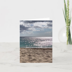 Blank Coastal Beach Card Karte