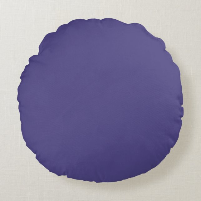 Blank Create your own - Mitternacht Lila Rundes Kissen (Vorderseite)