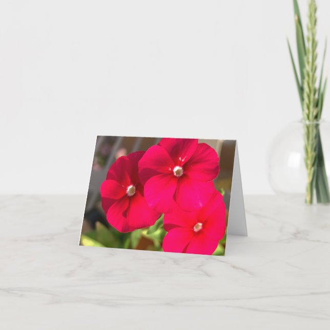 Blank Danke Card - Rosa Blume (Vorderseite)