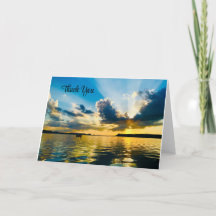 Blank Dankeschön Card Schöner Sonnenuntergang