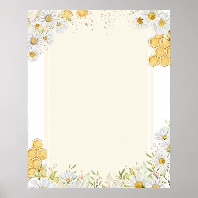 Blank DIY Create make your own Bumblebee Daisy Art Poster (Vorne)