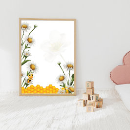 Blank DIY Mama zu Honeybee Honeycomb Thema Poster