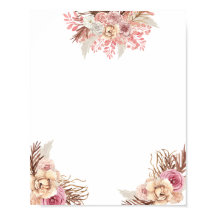 Blank DIY Modern Boho Dusty Rose Floral