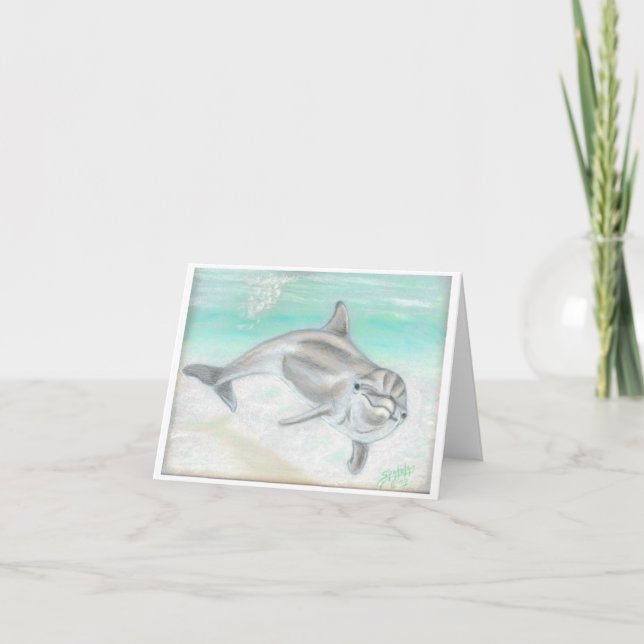 Blank Dolphin Note Cards Karte (Vorderseite)