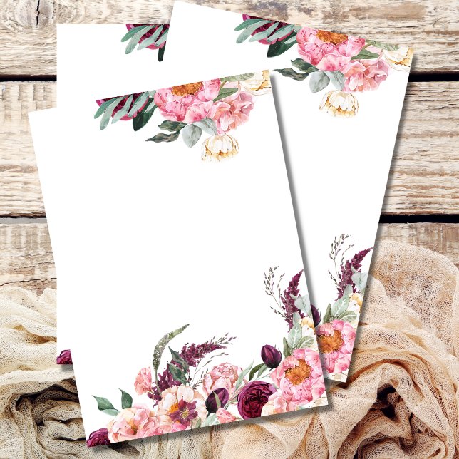 Blank Einladung Blush Pink Burgundy Peony Rose (Von Creator hochgeladen)