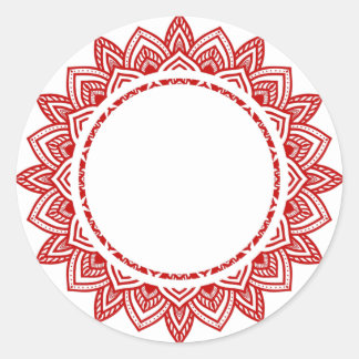 Blank Elegant classe mandala étiquette autocollant