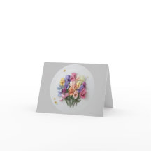 Blank Elegant Floral Note Card Platterbsen