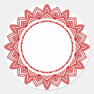 Blank Elegant klassisch Mandala-Etikett Rundaufkle Runder Aufkleber