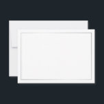 Blank Elegant Silver Wedding Advice Card Hinweiskarte<br><div class="desc">Fügen Sie Ihrer Hochzeit eine persönliche Touch mit einer eleganten Hochzeitsberatung und Wunschkarte hinzu. Diese Ratenkarte weist weißen Leerraum mit silberfarbenem Rand auf. Ideal für Hochzeiten, Babydusche, Geburtstagsparty, Brautparty, Junggeselinnen-Abschied und alle besondere Anlässe. Bitte beachten Sie: Die Details der Folie werden im Kunstwerk simuliert. Bei der Herstellung dieses Produktes wird...</div>