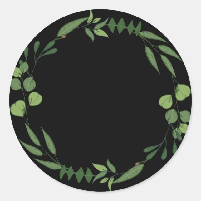 Blank Elegante Aquarellfarben-Ornament Classic Ro Runder Aufkleber (Vorderseite)