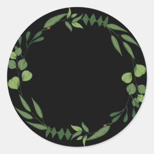 Blank Elegante Aquarellfarben-Ornament Classic Ro Runder Aufkleber