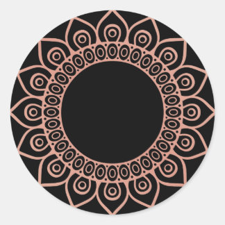 Blank eleganter boho farbiger Mandala-Aufkleber Runder Aufkleber