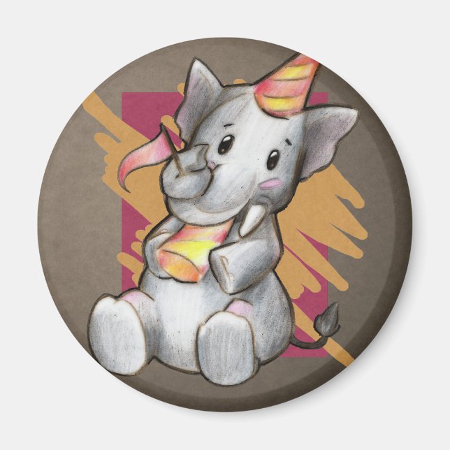 Blank Elephant Magnet (Vorne)