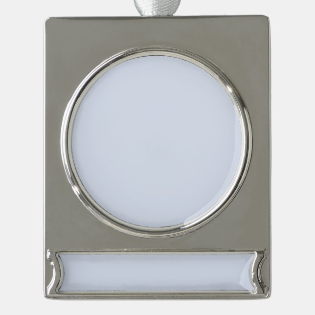 Blank erstellen Sie Ihr eigenes Papier Banner-Ornament Silber (Vorderseite)