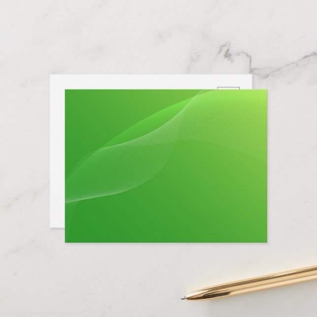 BLANK ERSTELLEN SIE IHRE EIGENE GRÜNE POSTCARD POSTKARTE (Vorderseite/Rückseite Beispiel)