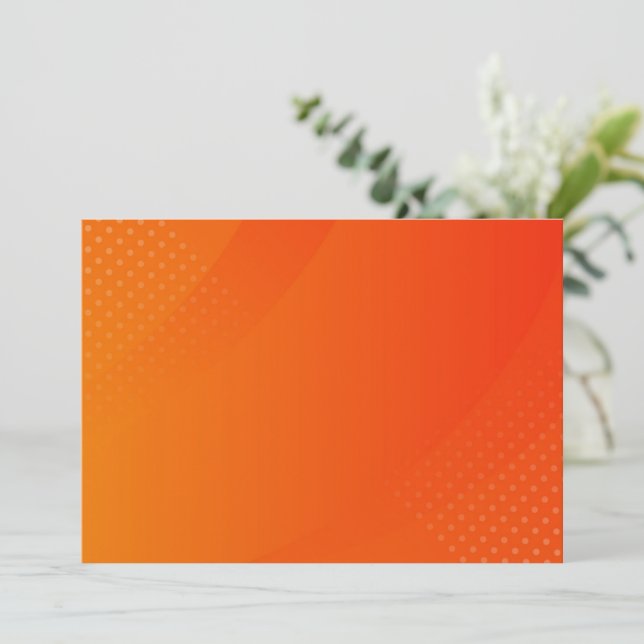 BLANK ERSTELLEN SIE IHRE EIGENE ORANGE-EINLADUNG EINLADUNG (Stehend Vorderseite)