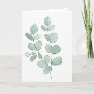 Blank Eukalyptus Leaf Grußkarte 12x18 Karte
