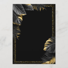 Blank gold Birthday Invitation  Einladung