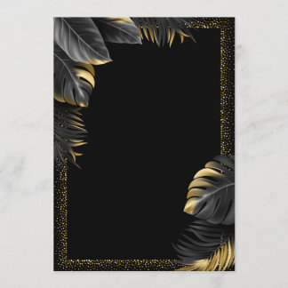 Blank gold Birthday Invitation  Einladung