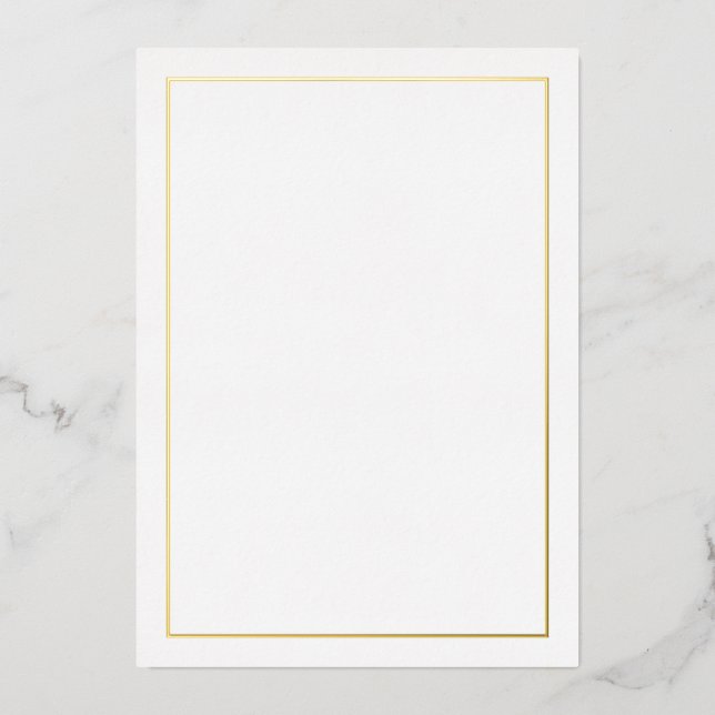 Blank Gold Folieneinladung (Vorderseite)