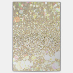 Blank Gold Glitzer Post, die er notiert Post-it Klebezettel
