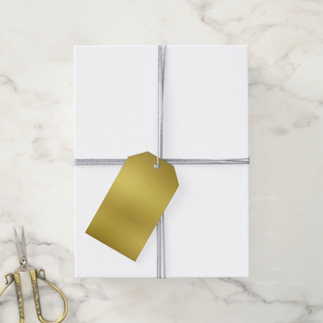 Blank-Gold-Hintergrund-Vorlage Geschenkanhänger (Mit Garn)