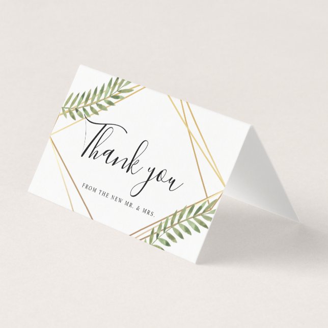 BLANK gold Rahmen Aquarellblatt Danke für Ihre Hoc (Vorderseite)