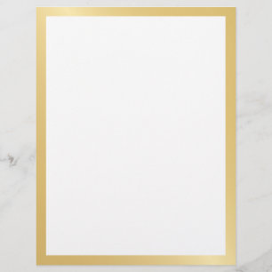 Blank Gold und Weiß Briefbogen