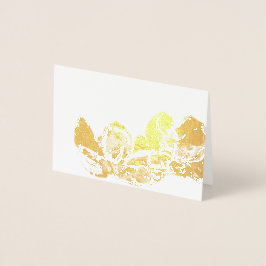 Blank Gold und White Seashell Still Life Folienkarte