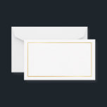 Blank Gold und White Wedding Advice und Wünsche Hinweiskarte<br><div class="desc">Fügen Sie Ihrer Hochzeit eine persönliche Touch mit einem goldenen Hochzeitsratschlag und Wunschausweis hinzu. Diese Ratenkarte weist den goldenen Rahmen auf weißem Hintergrund auf. Ideal für Hochzeiten, Babydusche, Geburtstagsparty, Brautparty, Junggeselinnen-Abschied und alle besondere Anlässe. Bitte beachten Sie: Die Details der Folie werden im Kunstwerk simuliert. Bei der Herstellung dieses Produktes...</div>